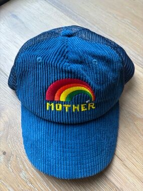 MOTHER DENIM' Corduroy Cap with Rainbow 'MOTHER' Embroidery
